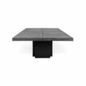 Table carrée Katherine / 130 x 130 cm - Mélaminé effet béton - POP UP HOME gris en bois