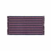 Tapis Stripes and stripes / 95 x 52 cm - Coton - Hay bleu en tissu