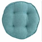 Tigrezy - Soft Chair Pads 18 inch Diameter Super Comfy Thicken Solid Color Round Seat Cushion for Kitchen Dining Room Office Chairs (Blue,18' x 18')