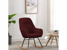 Vidaxl chaise à bascule rouge bordeaux tissu 289545