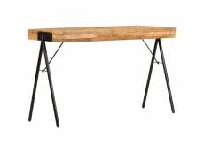 Vidaxl table à écrire bois de manguier massif 118 x 50 x 75 cm 246338