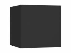 Vidaxl table de chevet noir 30,5x30x30 cm aggloméré