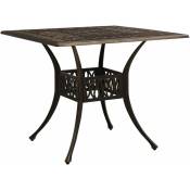 Vidaxl - Table de jardin Bronze 90x90x73 cm Aluminium