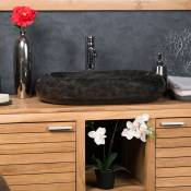 Wanda Collection - Grande vasque en marbre à poser murano couleur noir - Noir