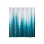 Wenko - Rideau de douche Tullin, 180 x 200 cm, rideau 100 % polyester avec œillets métalliques & bande de lest en caoutchouc pour la douche et la