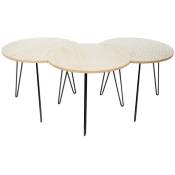 3 Tables Scandinaves - Diam. 45 cm - Diam. 45 x 36