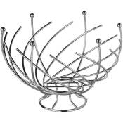 5five - corbeille spirale en métal 30cm - Argent