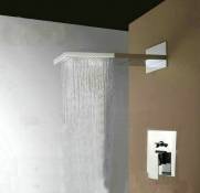 Articles de luxe 22 de Douche Tête Pluie Salle de bain robinet de douche à Double fonction-Inox - 7567 Ys