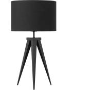 Beliani - Lampe à Poser 55 cm sur Trépied en Métal Noir Abat-Jour Rond Moderne Stiletto