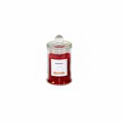 Bougie parfumée dans pot en verre Fraise - 6x11cm - Rouge