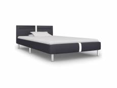 Cadre de lit avec led noir similicuir 90 x 200 cm cadre