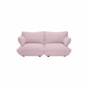 Canapé droit Sumo Medium / 3 places - L 210 cm - Fatboy rose en tissu