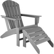 Chaise de jardin avec repose-pieds - fauteuil avec