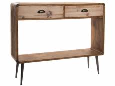 Console / table console en bois coloris naturel - longueur 115 x profondeur 30 x hauteur 96 cm