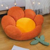 Coussin de siège en forme de fleur, joli coussin de sol, coussins de sol pour adultes, coussins de sol pour relaxation, yoga, méditation, orange,