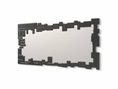 Dekoarte e025 - grands miroirs muraux modernes | miroirs rectangulaires sophistiqués noir | 140x70cm E025_1