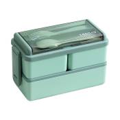 Ensoleille - Boîte à lunch, boîte à lunch bento avec 3 compartiments et ustensiles, boîte à lunch micro-ondable, boîte à lunch en plastique pour