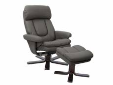 Fauteuil de relaxation + repose-pied CHARLES coloris