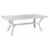 Flow - Table rectangulaire blanche Corfù 200x95x73H