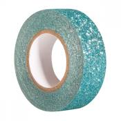 Glitter tape bleu lagon 5mx1,5cm