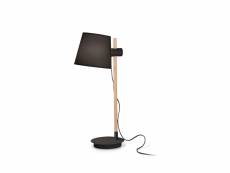 Ideal lux axel lampe de table avec abat-jour conique rond noir