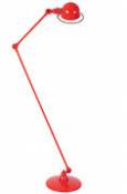 Lampadaire Loft / 2 bras articulés - H max 160 cm - Jieldé rouge en métal