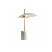 Lampe de bureau moderne Vilai Blanc, doré, marbre
