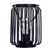 Lampe de table à cage en métal Lampe sans fil alimentée par piles avec ampoule led de type Edison