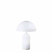 Lampe de table Atollo Small Verre / H 35 cm / Vico Magistretti, 1977 - O luce blanc en verre