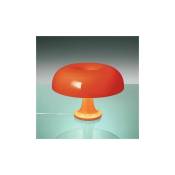 lampe de table champignon Lampe de table en polycarbonate，4 sources lumineuses LED gratuites，Orange，Avec source lumineuse