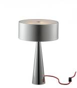Lampe de table Heminguay 3 ampoules Métal,diffuseur Verre,teinte Aluminium Argent