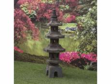 Lanterne japonaise pagode en pierre de lave jardin zen 100 cm lamp37