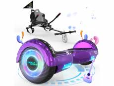 Mega motion hoverboard violet + kart noir pour enfants,
