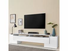 Meuble tv de salon 2 placards ouverts portes rabattables 210cm pillon xxl AHD Amazing Home Design