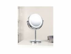 Miroir grossissant 5x à éclairage led avec enceinte bluetooth - 123 x 175 mm