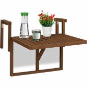 Relaxdays - Table repliable en bois, à suspendre,