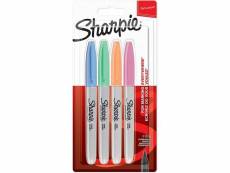Sharpie 2065402 lot de 4 marqueurs permanent pointe fine couleurs assorties pastel 2065402