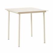 Table carrée Patio Café / Inox - 75 x 75 cm - Tolix blanc en métal