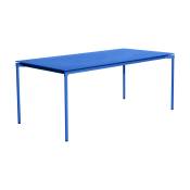Table de jardin rectangulaire bleu 90x180cm Fromme