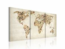 Tableau cartes du monde carte du monde - carrés taille
