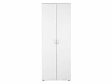 Teo - armoire 2 portes 6 compartiments coloris blanc