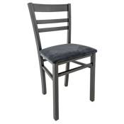 Toscohome - Chaise en bois de couleur grise avec assise