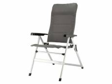 Travellife chaise de camping pliable de luxe ancona comfort gris foncé