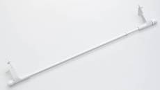 Tringle blanche avec embouts extensible 'Press & Go' sans percage - Blanc - 50 à 80 cm