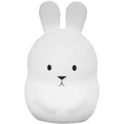 Veilleuse bébé lapin sans fil touch led bunny Blanc Silicone H19CM - Blanc