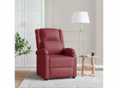 Vidaxl fauteuil inclinable rouge bordeaux similicuir 322440