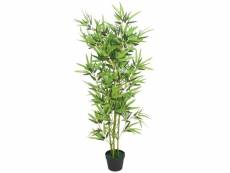 Vidaxl plante artificielle avec pot bambou 120 cm vert 244456