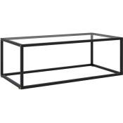 Vidaxl - Table basse Noir avec verre trempé 100x50x35 cm
