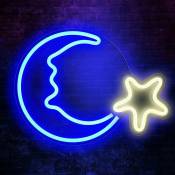 15 led Moon Star neon, Festival led wall decoration art, Bedroom, Children's room, living room, bar, Christmas, Party, Lounge, Family decoration,