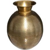 Atmosphera - Vase Oasis métal martelé doré H40cm